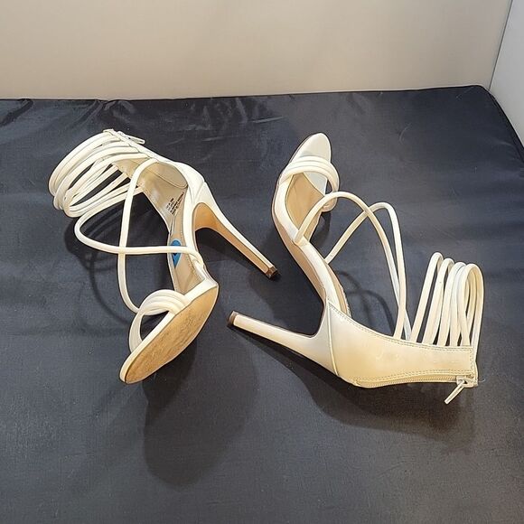 STEVE MADDEN MULTI-STRAP HIGH HEEL ROUND TOE SANDAL - Picture 9 of 15